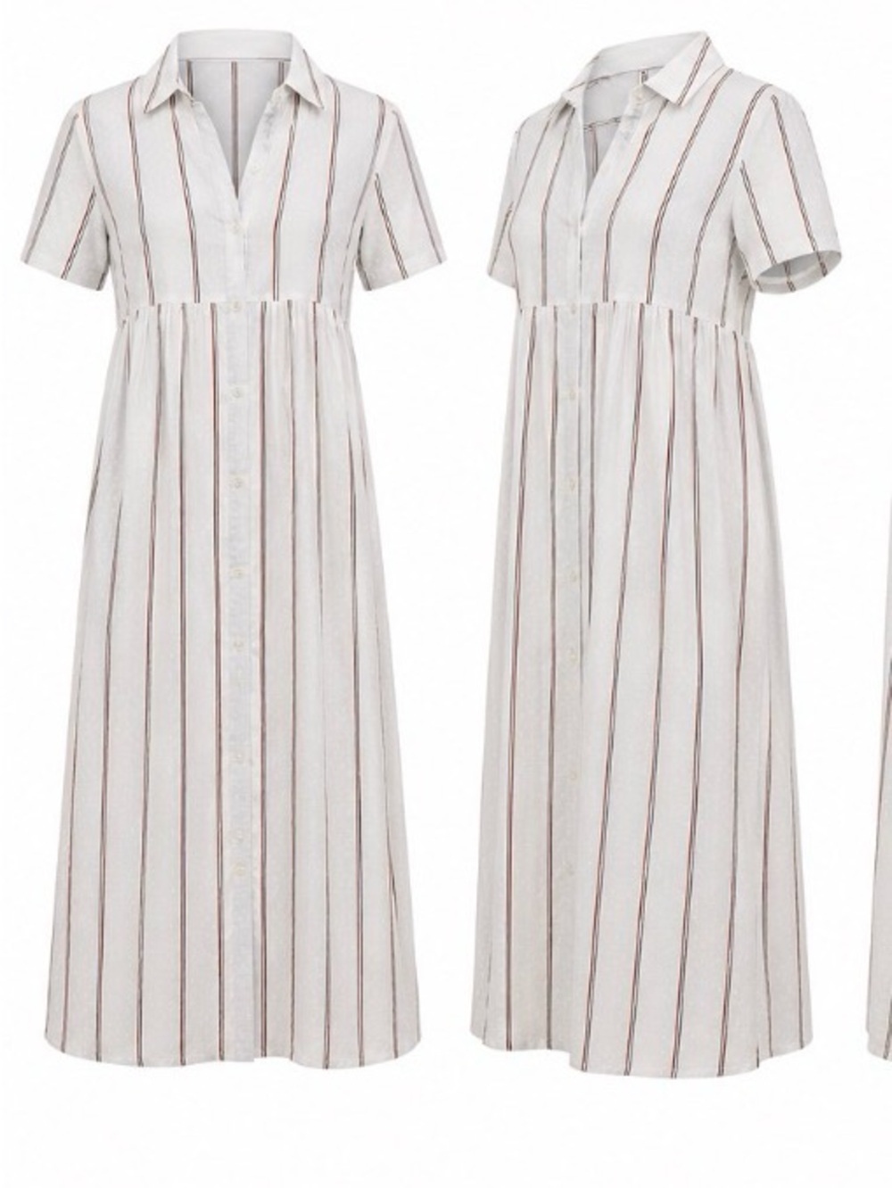 Madewell nwt cotton Stripe button up summer Shirt Dress fully lined XS - Picture 10 of 11